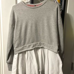 Two layered sweater top